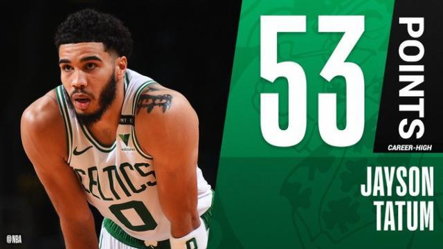 开云官方直播-53分！低迷绿军逼出最强塔图姆 生涯之夜有惊无险